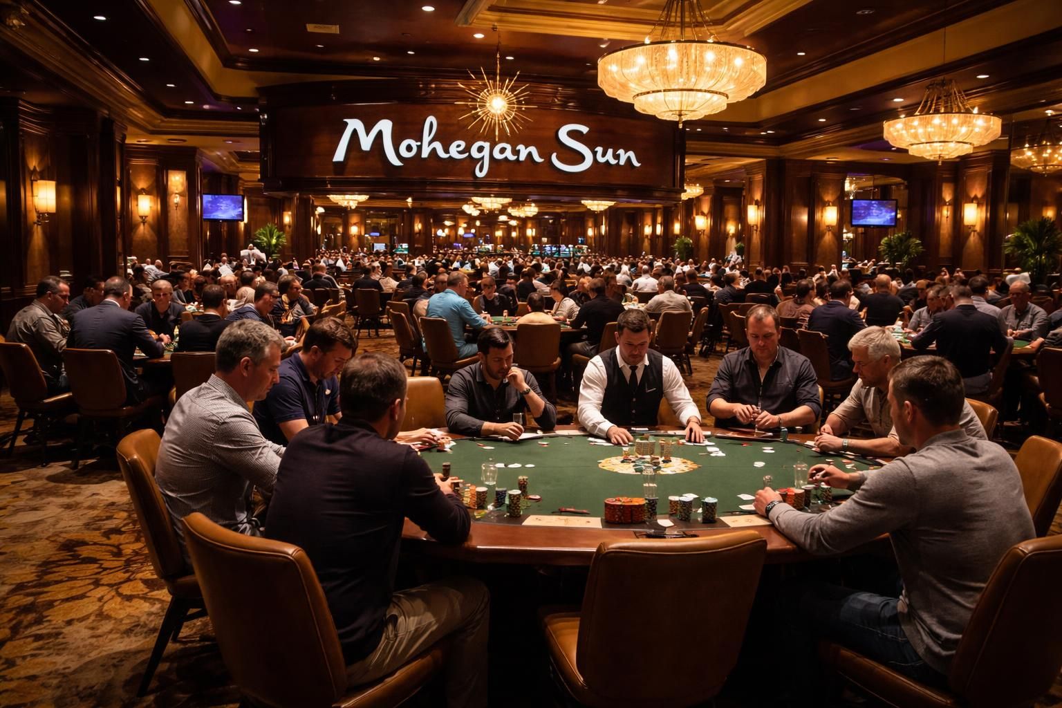 Les secrets de la salle de poker Mohegan Sun à Uncasville aux USA révélés